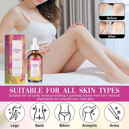 Natural Cyperus Rotundus Oil 60ml For Hair Removal, Moisturizing & Soothing